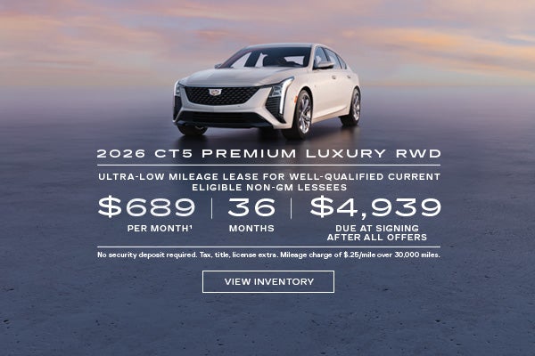 2026 CT5 RWD PREMIUM LUXURY. Ultra-low milege lease for well-qualified current owners/lessees of ...